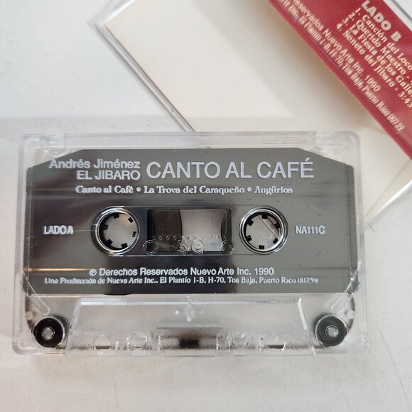 Canto Al Cafe Cassette Tape By Andres Jimenez El Jibaro 1990 Nuevo Arte Inc Puer - Picture 6 of 6